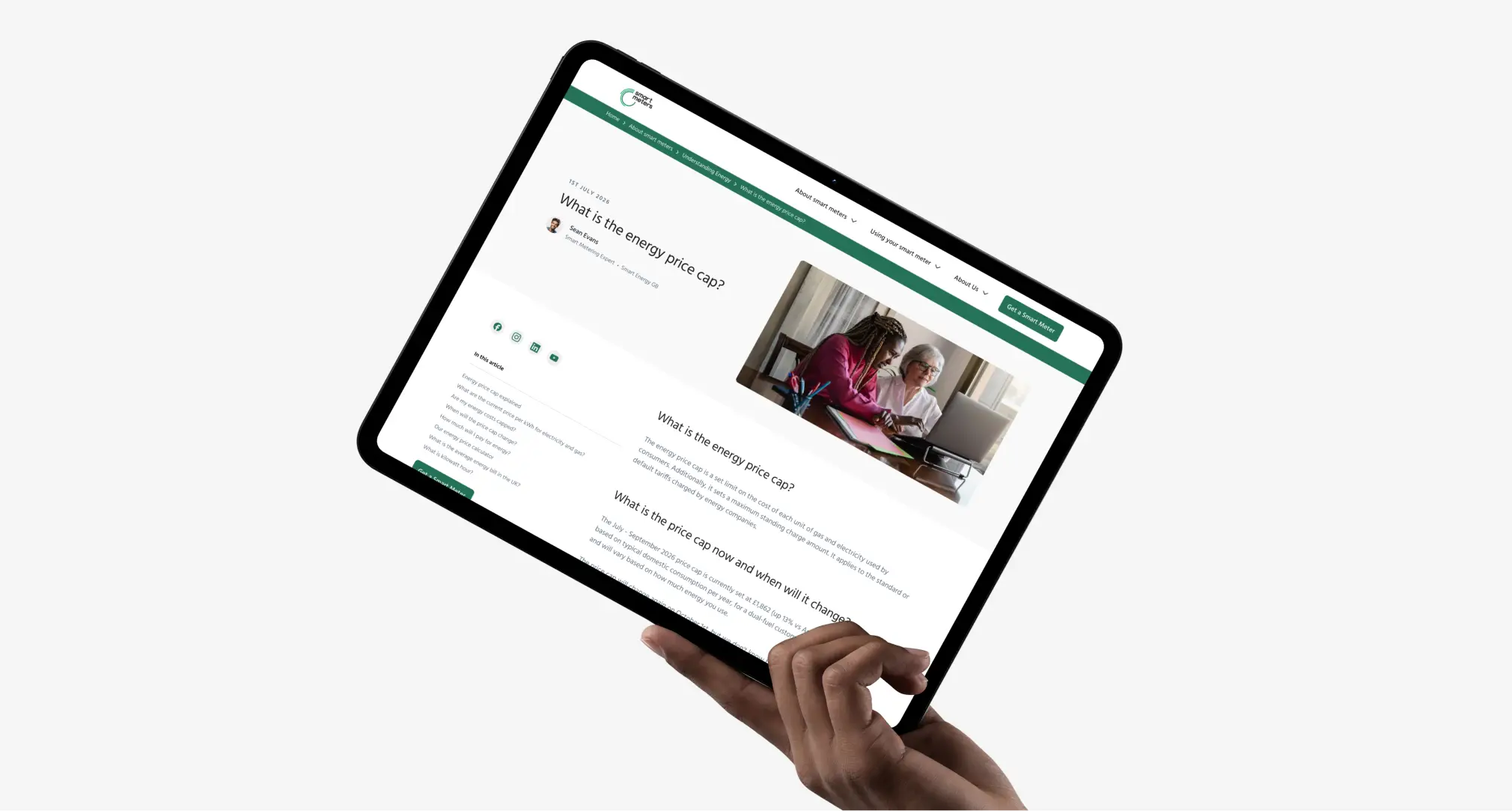 The redesigned resource article on iPad